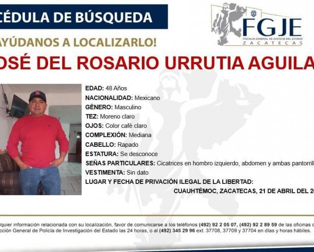 Buscan en Aguascalientes a maestro secuestrado en Zacatecas