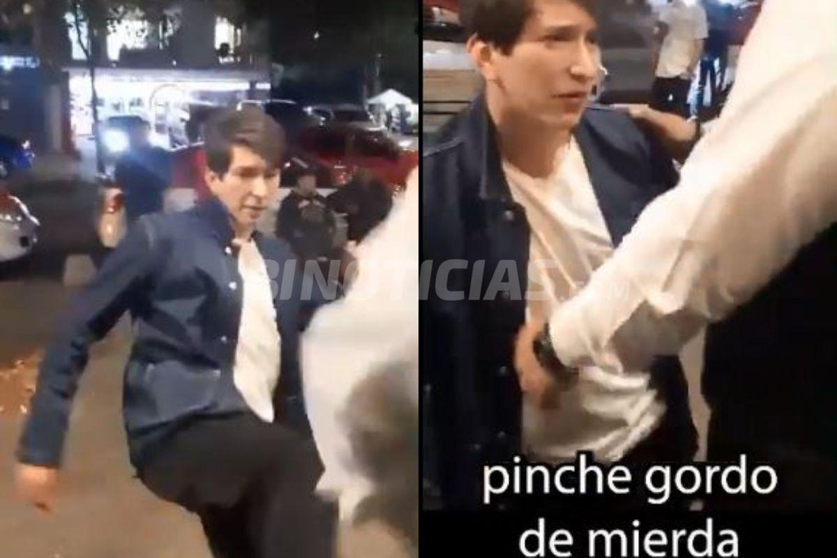 Captan a hijo de Xóchitl Gálvez ebrio e insultando a trabajadores 