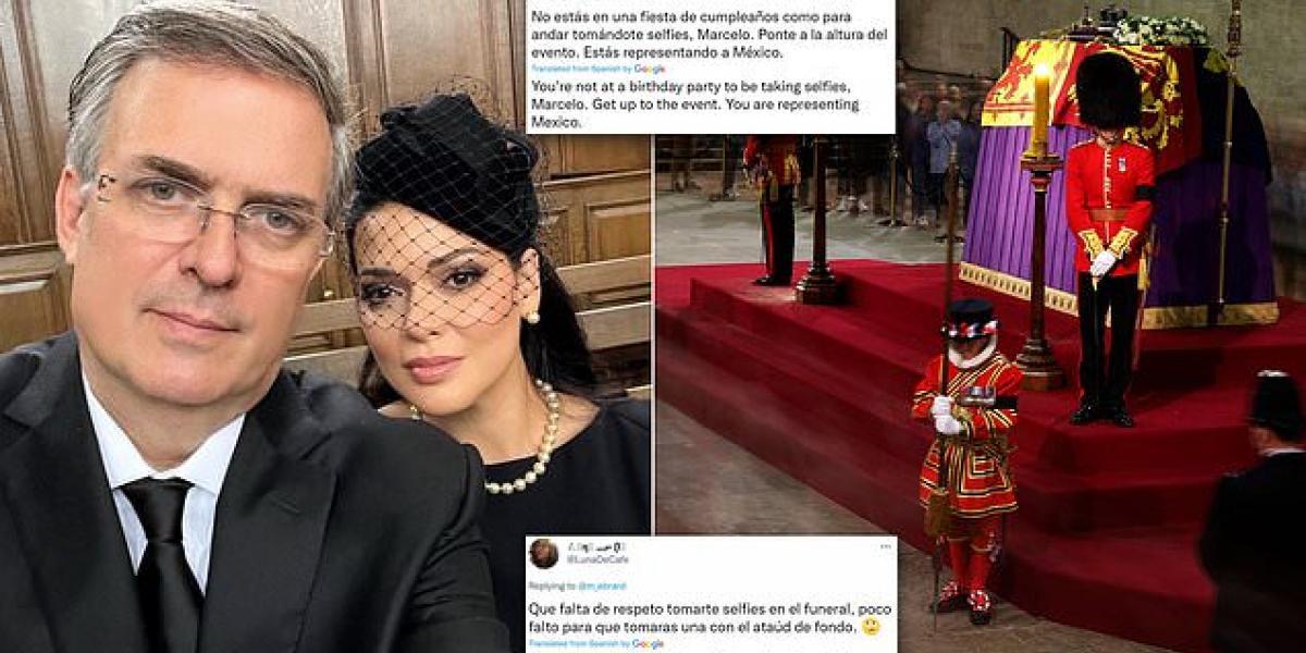 Medios británicos se lanzan contra Ebrard por tomarse una "selfie" en el funeral de la reina