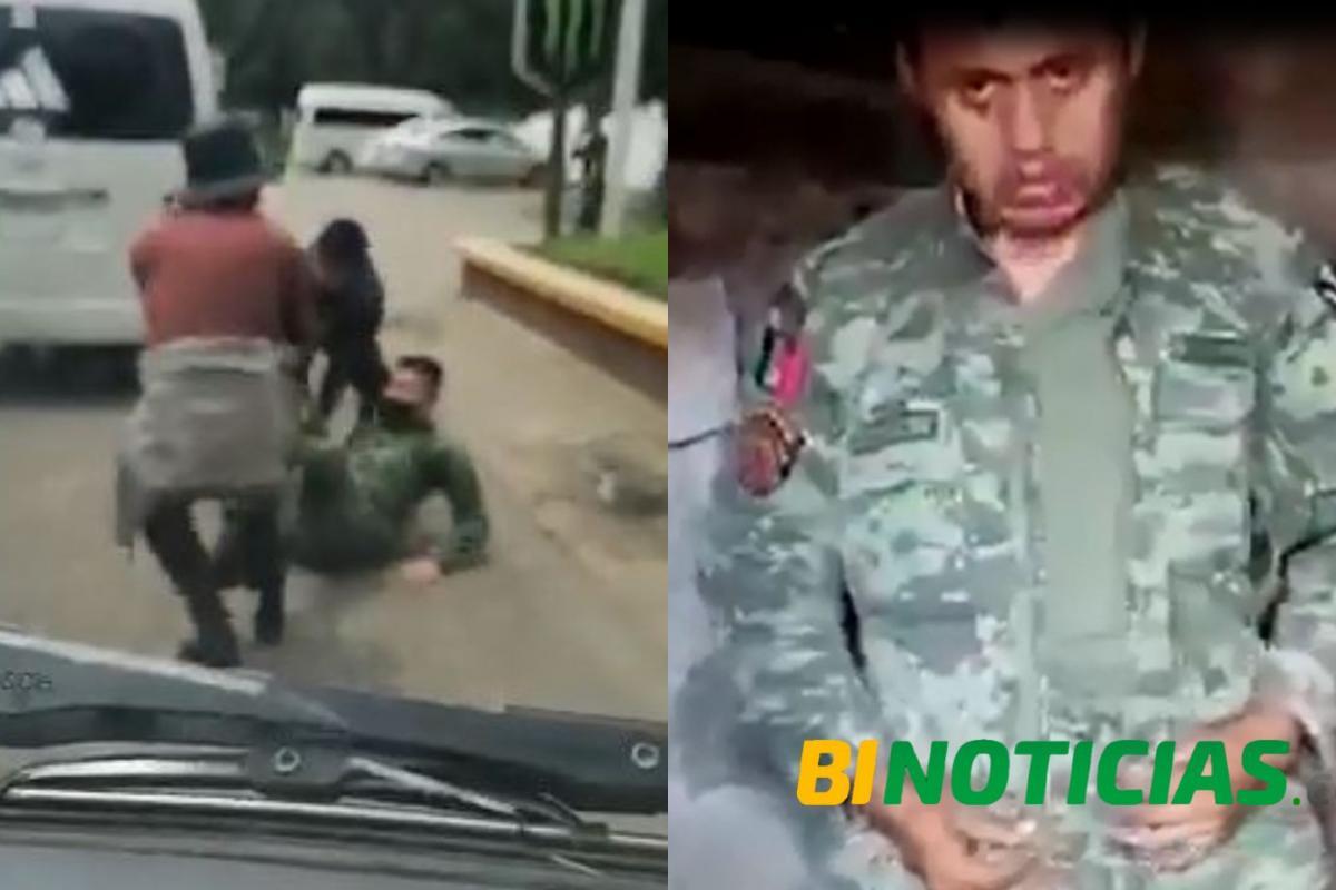 Pobladores golpean y secuestran a militares en San Cristóbal de las Casas