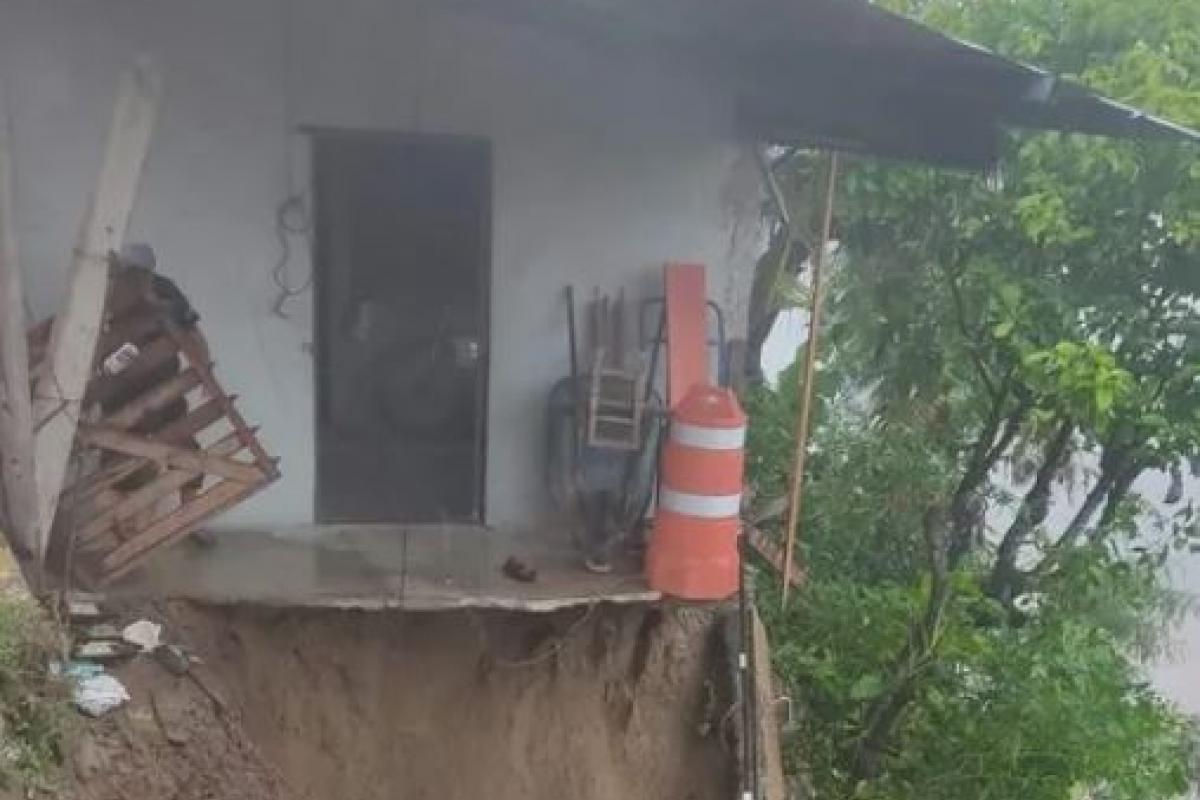 Casa afectada en Tuxtepec 