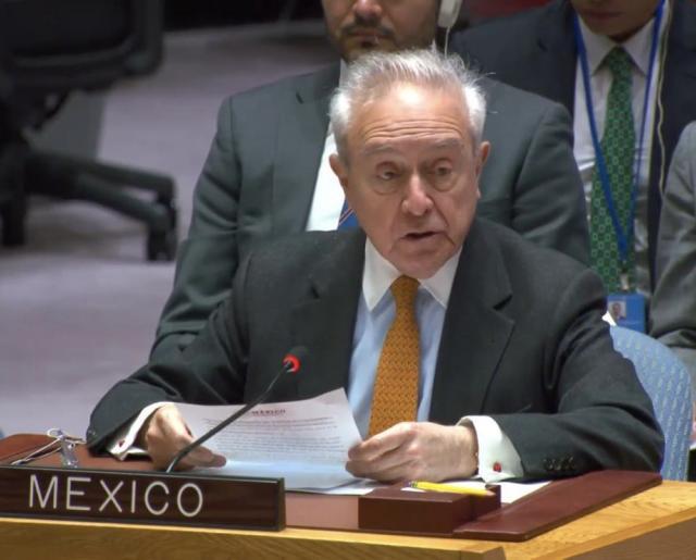México ratifica su respaldo a Palestina para ser miembro del Estado pleno en la ONU